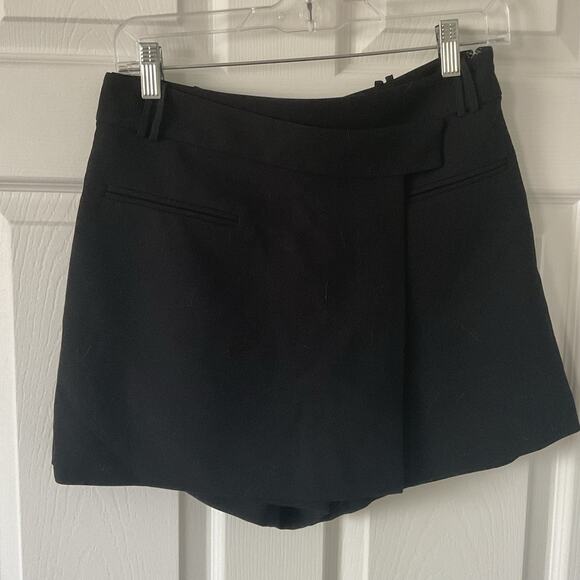 Nordstrom Open Edit Skort The Icon Wrap Front Size Small Black NWT - Picture 1 of 4